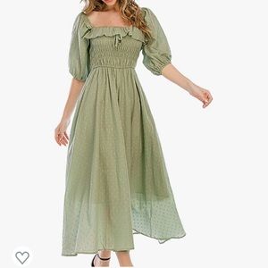 Summer Half Sleeve Cotton Ruffled Vintage Elegant Backless Flowy Long Dress